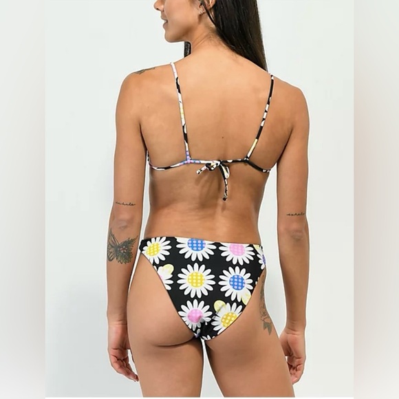 Trillium Lizzie Daisy Black High Leg Bikini Set Complete Bikini Set - Picture 8 of 10